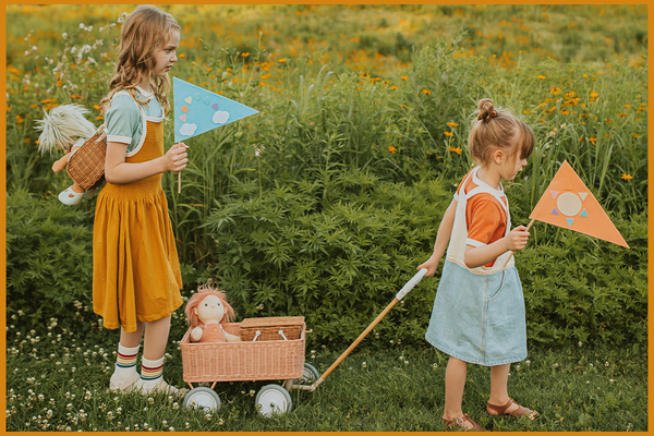 DIY Rainbow Dinkum Doll Flags