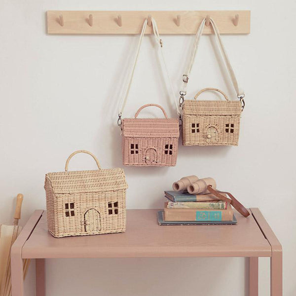 Rattan Casa Clutch - Straw