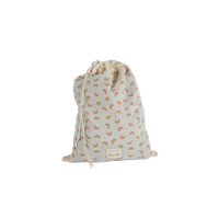 Cotton Gift Bag - Rainbow by Olli Ella Home featuring a soft cotton drawstring design with a playful rainbow print for gifting and storing dolls