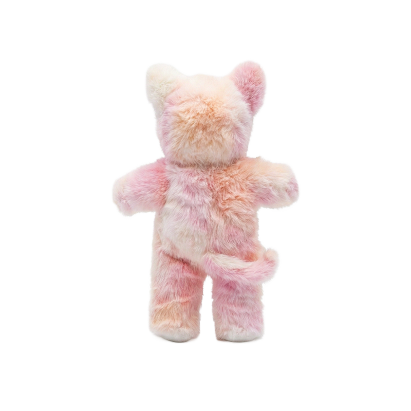 Cozy Day Dinkum - Kittycorn Pompom soft pink and cream plush kittycorn shown from behind with ears tail and outstretched arms