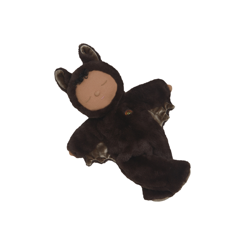 Cozy Dinkum - Bat Ozzie soft doll with a cuddly brown bat design and outstretched wings for imaginative play and twilight cuddles