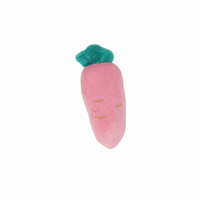 Dinkum Unicorn Carrot - Pink magnetic plush carrot accessory for unicorns and Dinkums imaginative play from Dinkum Pets