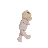 An adorable pink bunny printed plush doll, perfect for snuggling and imaginative play. Soft and cuddly doll, ideal companion from birth.
