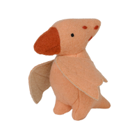 Palm-sized felted dinosaur toys. These 3 prehistoric dinosaur toys make wonderful prompts for hours of imaginative play. Pterodactyl, T-Rex and Ankylosaurus toys,
