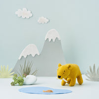 Palm-sized felted extinct animal toys. These 3 extinct animal toys make wonderful prompts for hours of imaginative play. Mammoth, Dodo and Saber Tooth Tiger toys,