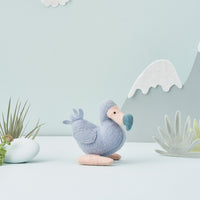 Set of plush felted extinct animal toys for kids. Mammoth, Dodo and Saber Tooth Tiger toys for kids.