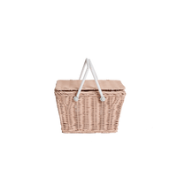 Piki Rattan Basket - Rose