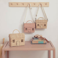 Rattan Casa Clutch - Straw