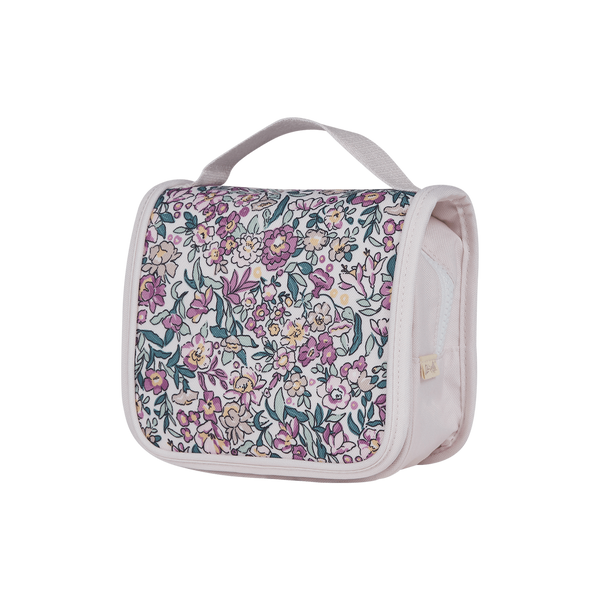 Stylish and practical kids flower printed toiletry bag for organized travel and storage. Lightweight and spacious, perfect for weekend getaways or daily use.