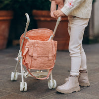 Olli Ella pink Doll changing mat and bag for kids imaginative play. Perfect for use with our pink doll pram for doll play.