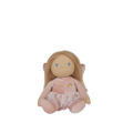 Dinky Dinkum Doll - Fairy Fiona soft doll with long blonde hair wearing a sparkly pink onesie and starry tulle skirt from Dinky Dinkum Dolls
