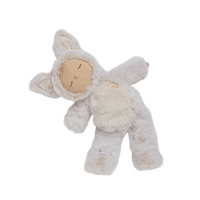 Cozy Dinkum Fenix Fox plush toy, perfect for snuggles and peaceful rest. This posable plush fox features a soft outer, embroidered face, and a non-removable suit making it the perfect companion from birth.