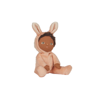 A soft, cuddly plush bunny toy with a apricot-colored coat, perfect for small hands and imaginative play. Perfectly weighted and collectable easter-themed plush toy.