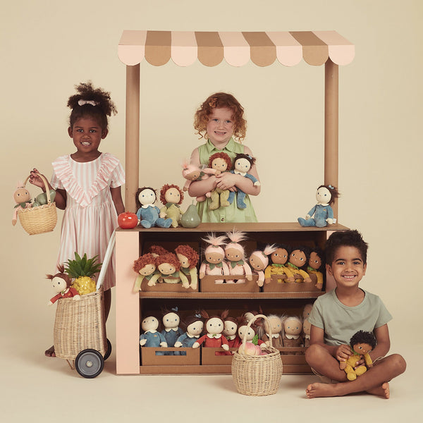 Collectable palm-sized plush toy for kids. Blueberry themed plush doll, perfectly weighted for play.