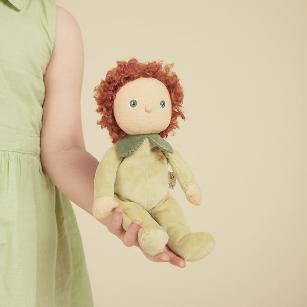 A limited-edition palm-sized plush toy, perfectly weighted in all the right places, and outfitted in a snuggly plush velvety Pear suit.