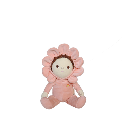 Plush toy with a flower design on a white background