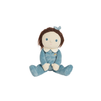 A limited-edition palm-sized plush toy, perfectly weighted in all the right places, and outfitted in a snuggly plush velvety blueberry suit.
