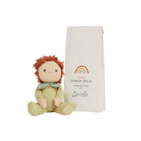 Collectable palm-sized plush toy for kids. Pear themed plush doll, perfectly weighted for play.