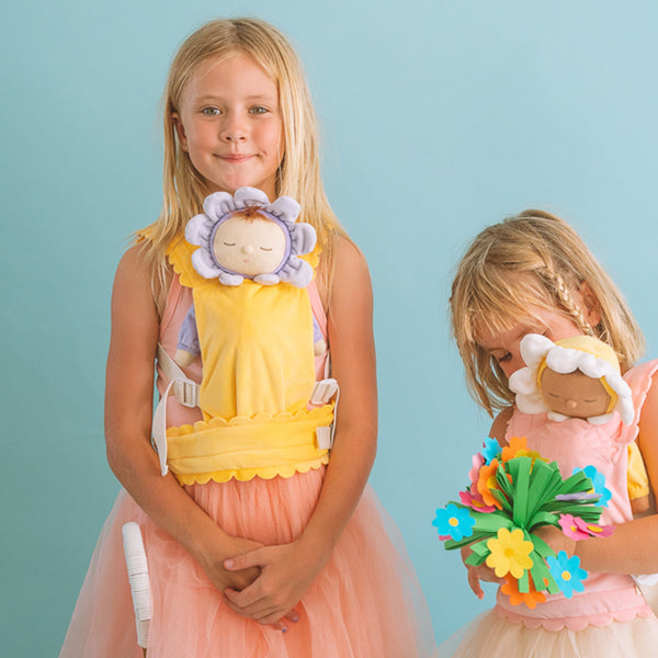 Adorable Dozy Dinkums plush flower doll in Pip Buttercup. Soft and cuddly, perfect for play and snuggling. Made from high-quality, safe materials.