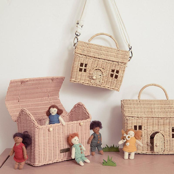 Rattan Casa Clutch - Straw