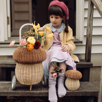 The Porcini Mushroom Basket is handwoven from 100% Rattan. The set includes 1x mushroom basket and six hand-carved coloured pencils. Watch little ones create beautiful art with the easy-hold pencils.