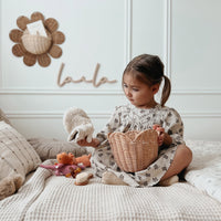 Set of pink rattan baskets. Beautiful nesting baskets perfect for every nursery or play space, use as storage for dolls, toys or baby essentials.