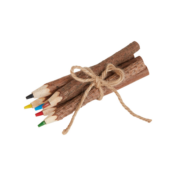 The Porcini Mushroom Basket is handwoven from 100% Rattan. The set includes 1x mushroom basket and six hand-carved coloured pencils. Watch little ones create beautiful art with the easy-hold pencils.