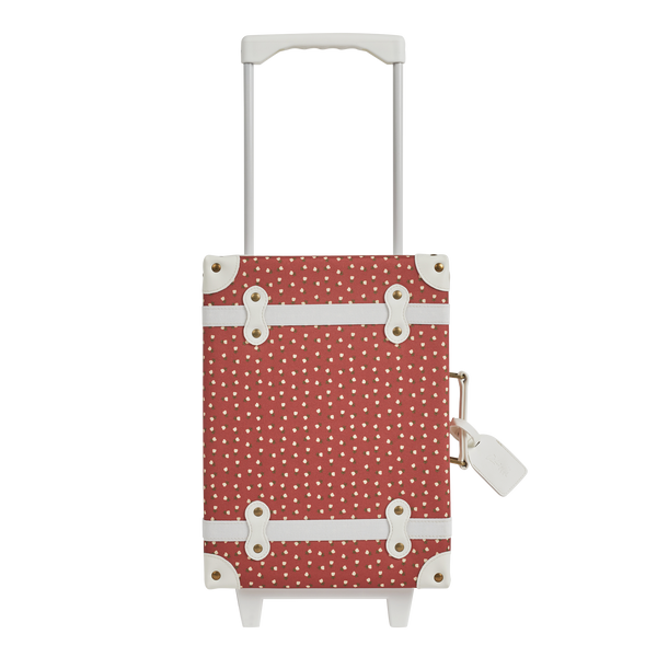 Olli Ella See-Ya Suitcase Christmas theme Sweetheart Red print