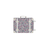 Stylish kids travel suitcase in Wildflower design. Perfect for kids' travel, featuring a durable, lightweight build and eco-friendly materials. Made from recycled plastic bottles.