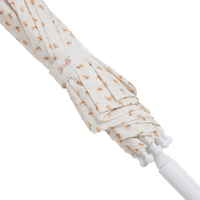 Olli Ella See Ya Umbrella with Leafed Mushroom print close up of strap