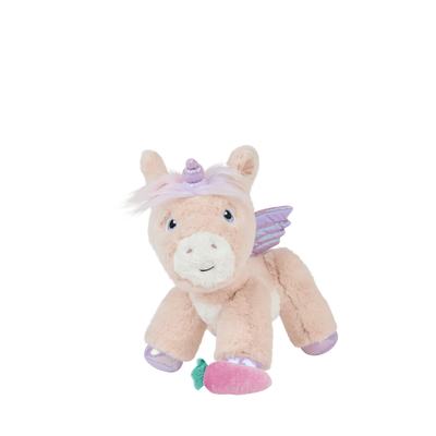 Dinkum Unicorn Carrot - Pink by Dinkum Pets pink plush unicorn with a magnetic carrot doll accessory for imaginative play